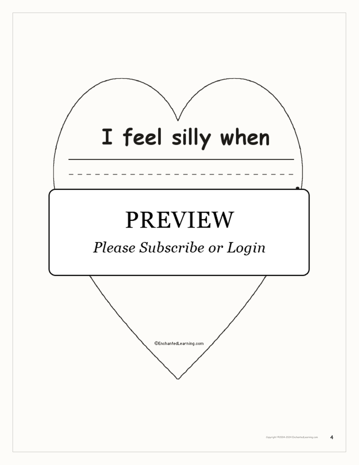 My Heart... A Printable Book About Feelings interactive worksheet page 4