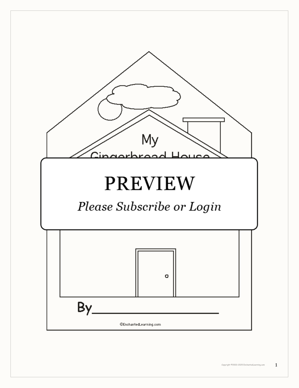 My Gingerbread House: Early Reader Book interactive worksheet page 1