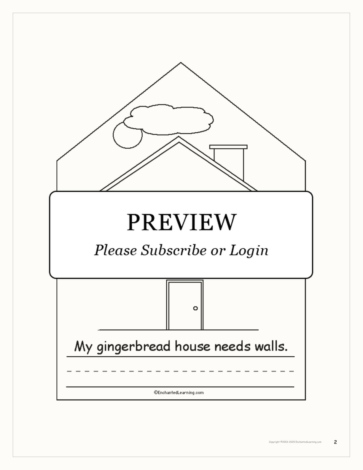 My Gingerbread House: Early Reader Book interactive worksheet page 2