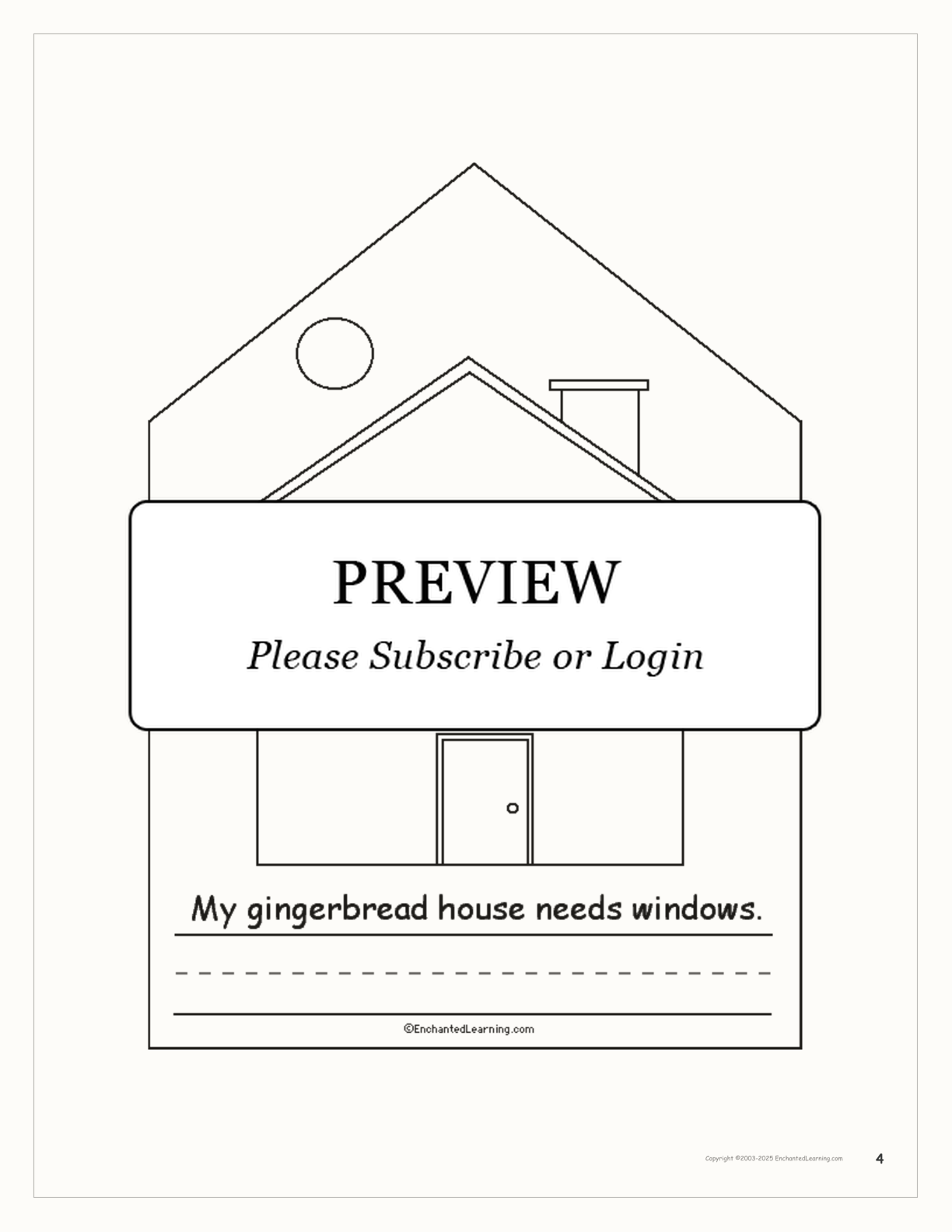 My Gingerbread House: Early Reader Book interactive worksheet page 4