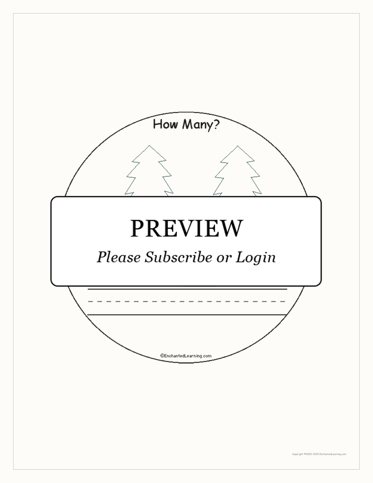 'Winter - How Many?' Book interactive worksheet page 3