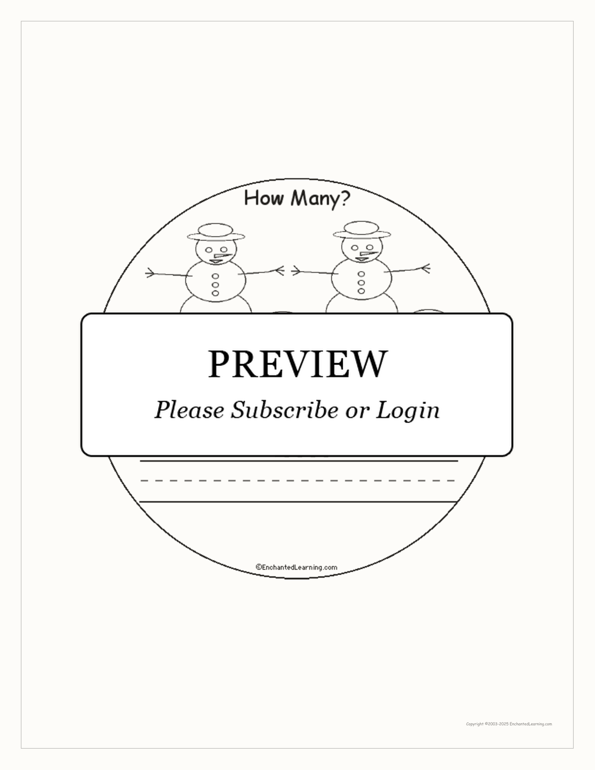 'Winter - How Many?' Book interactive worksheet page 5