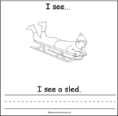 Search result: 'Winter I see... Early Reader Book: Sled Page'