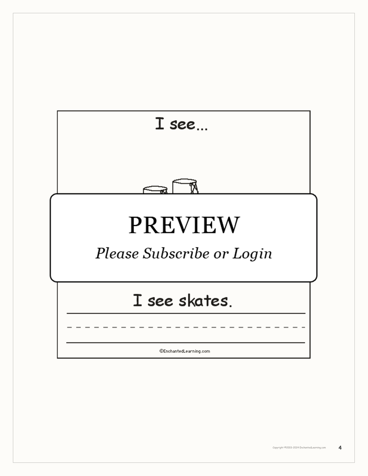 Winter I See... Early Reader Book interactive worksheet page 4