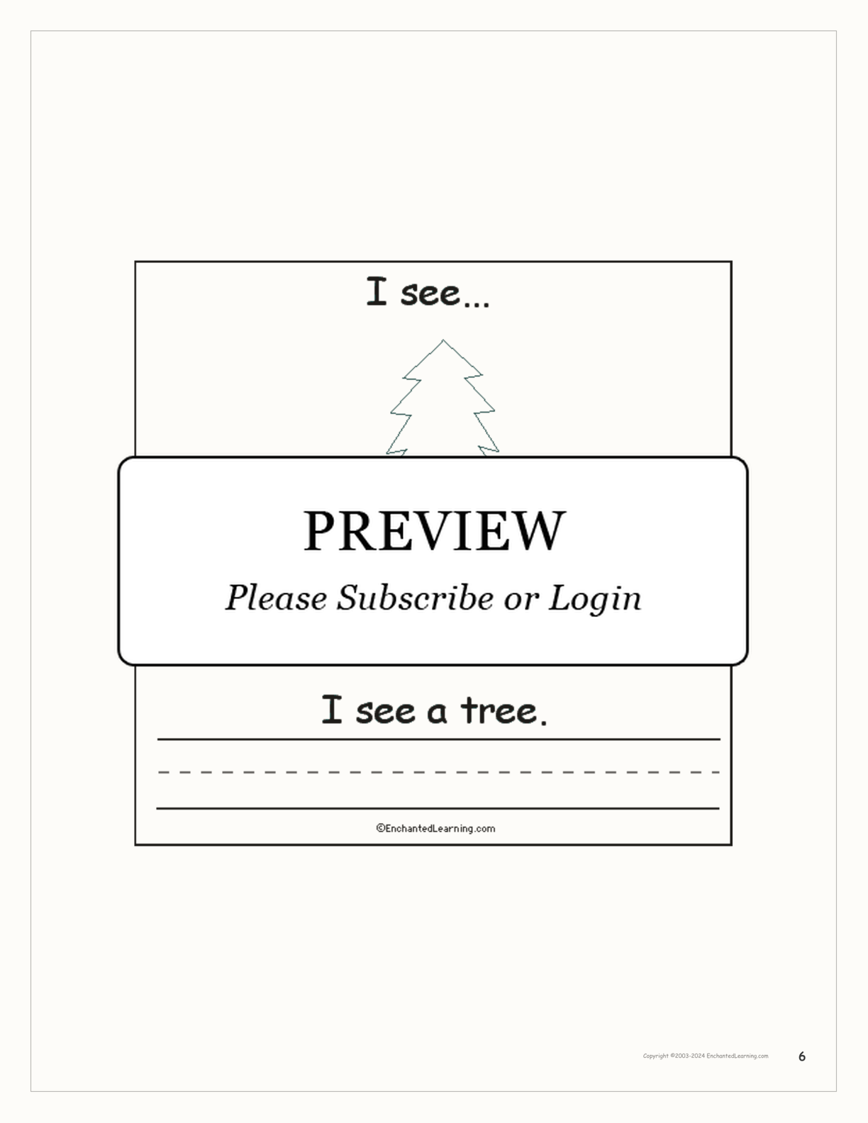 Winter I See... Early Reader Book interactive worksheet page 6