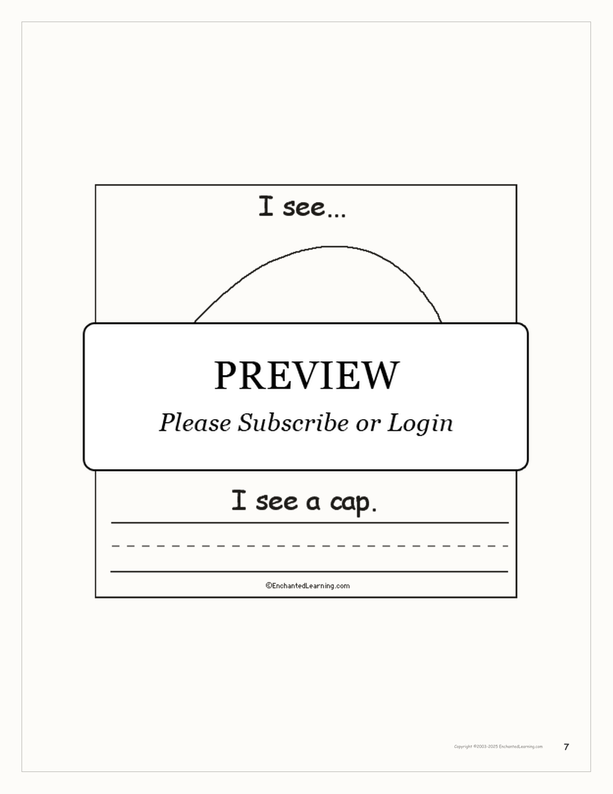 Winter I See... Early Reader Book interactive worksheet page 7