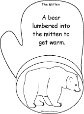 Search result: 'The Mitten, A Printable Book: Bear Page'