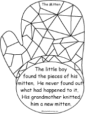 Search result: 'The Mitten, A Printable Book: Boy Finds Mitten Page'