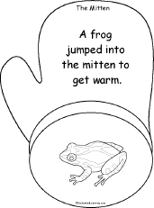 Search result: 'The Mitten, A Printable Book: Frog Page'