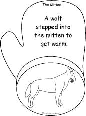 Search result: 'The Mitten, A Printable Book: Wolf Page'