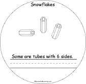 Search result: 'Snowflakes... Early Reader Book: Tube Snowflakes Page'