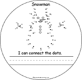 Search result: 'Snowman... Early Reader Book: Connect the Dots Page'