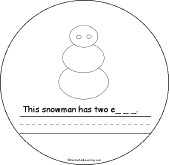 Search result: 'This Snowman Has... Early Reader Book: Eyes Page'