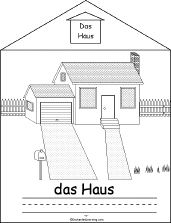 Search result: 'Das Haus (The House), A Printable Book in German: House Page'