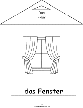 Search result: 'Das Haus (The House), A Printable Book in German: Fenster (window)'