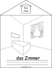 Search result: 'Das Haus (The House), A Printable Book in German: Zimmer (room)'