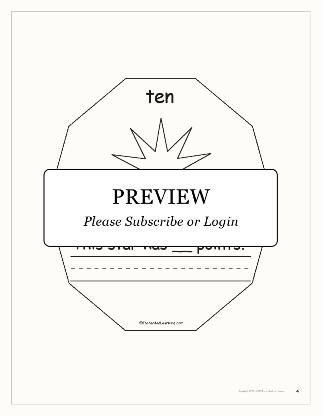 The Number Ten Book interactive printout page 4