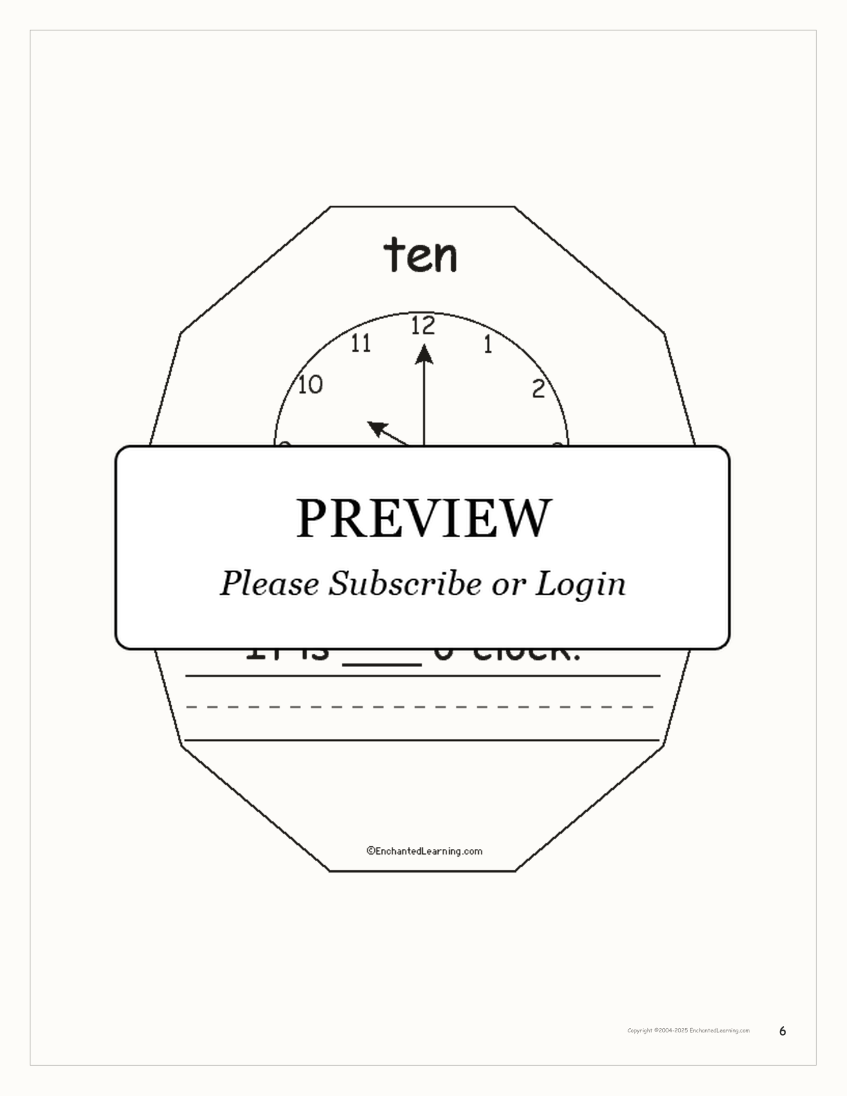 The Number Ten Book interactive printout page 6