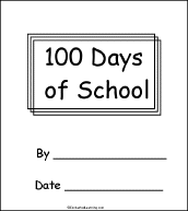 Search result: '100th Day of School, A Printable Book: Cover Page'