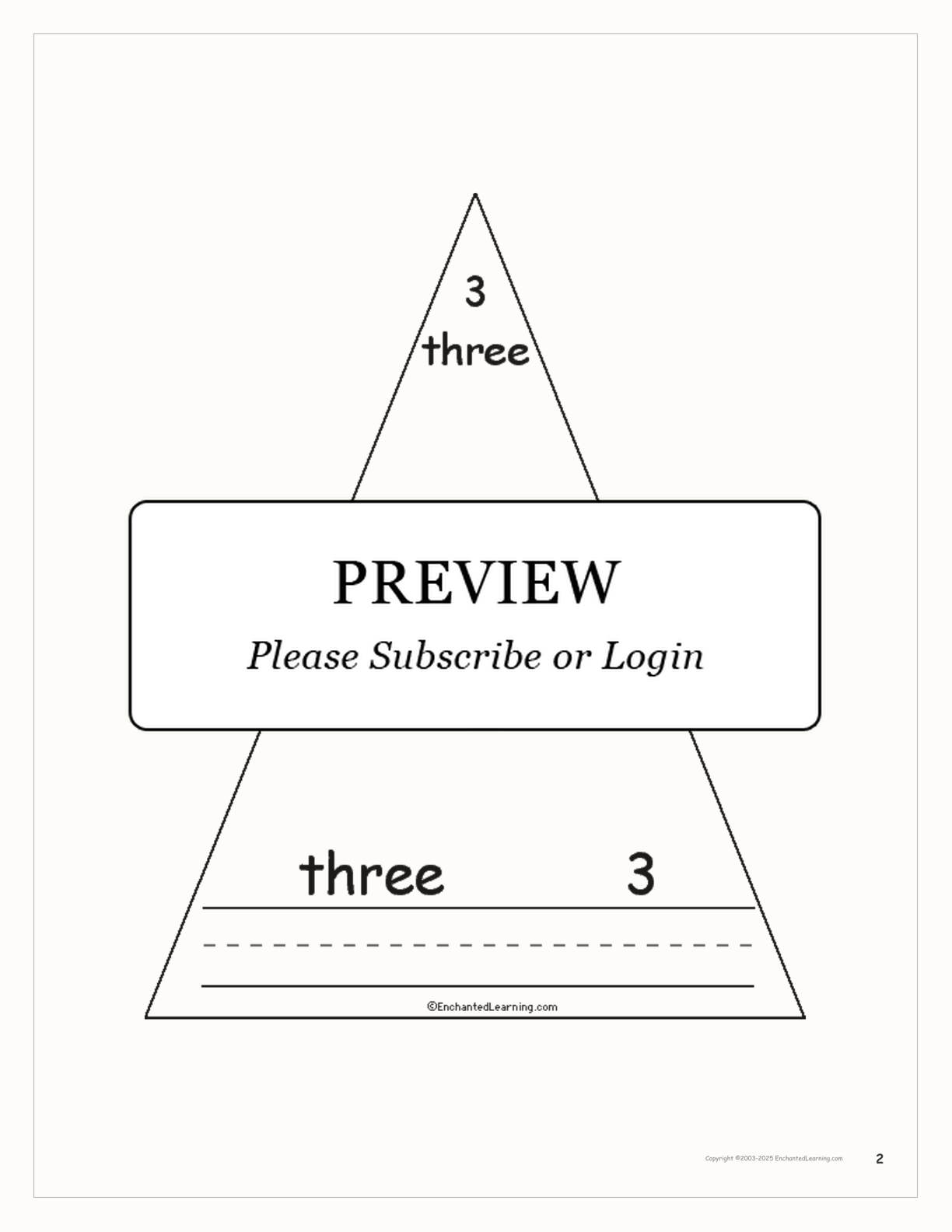 The Number Three Book interactive worksheet page 2