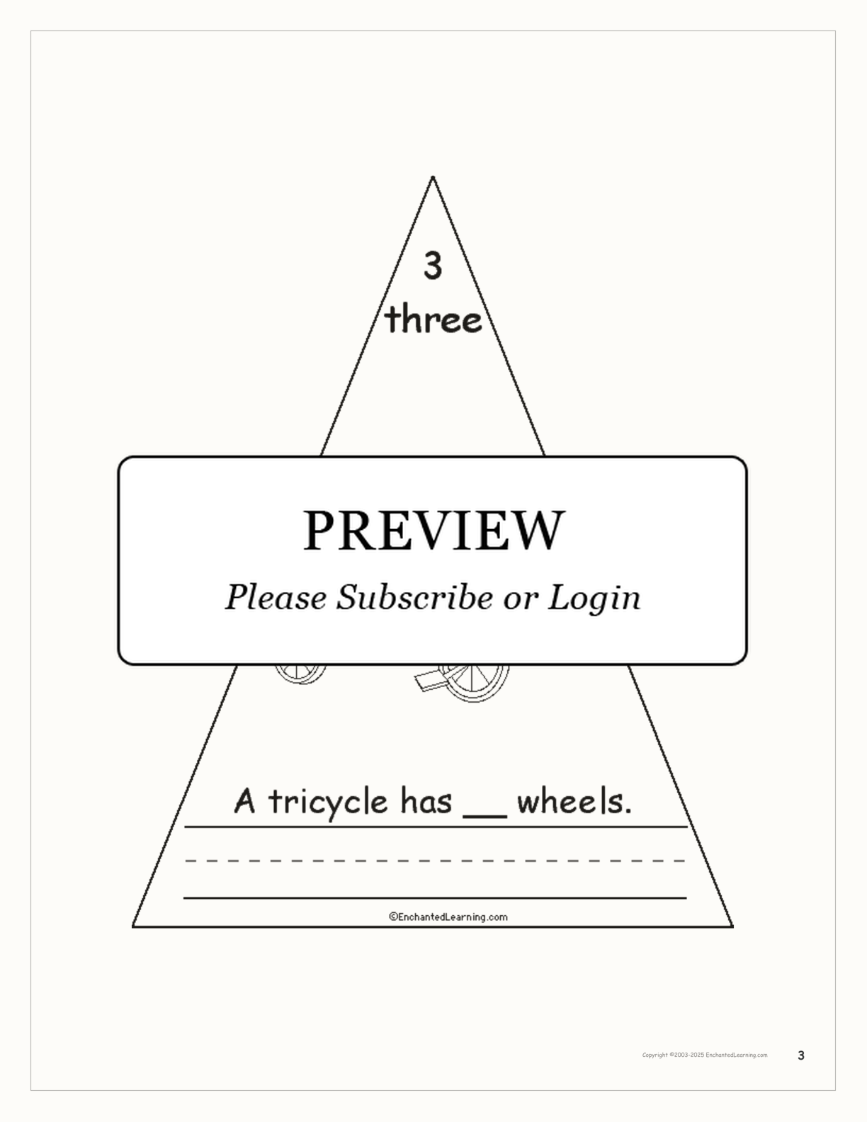 The Number Three Book interactive worksheet page 3