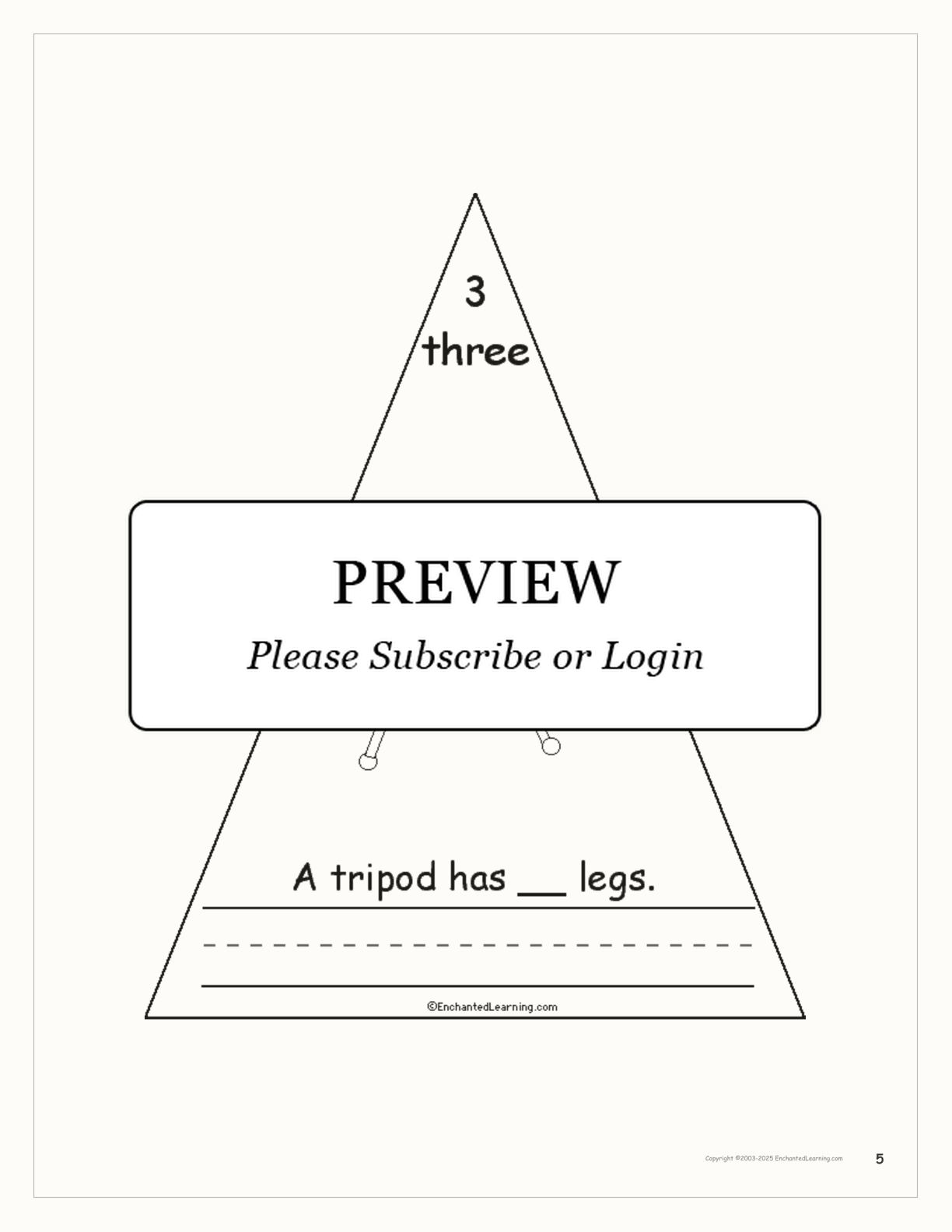 The Number Three Book interactive worksheet page 5