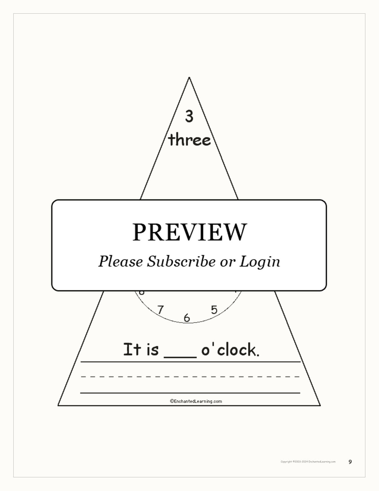 The Number Three Book interactive worksheet page 9