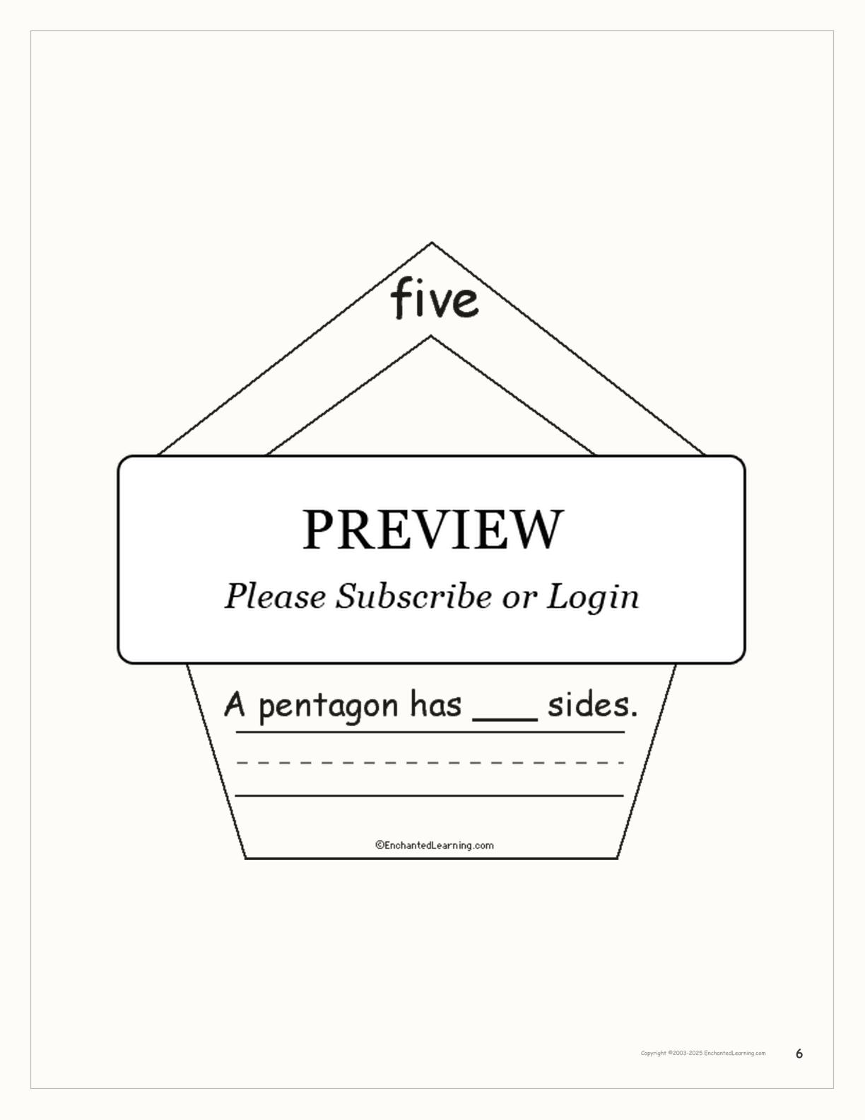 The Number Five Book interactive printout page 6