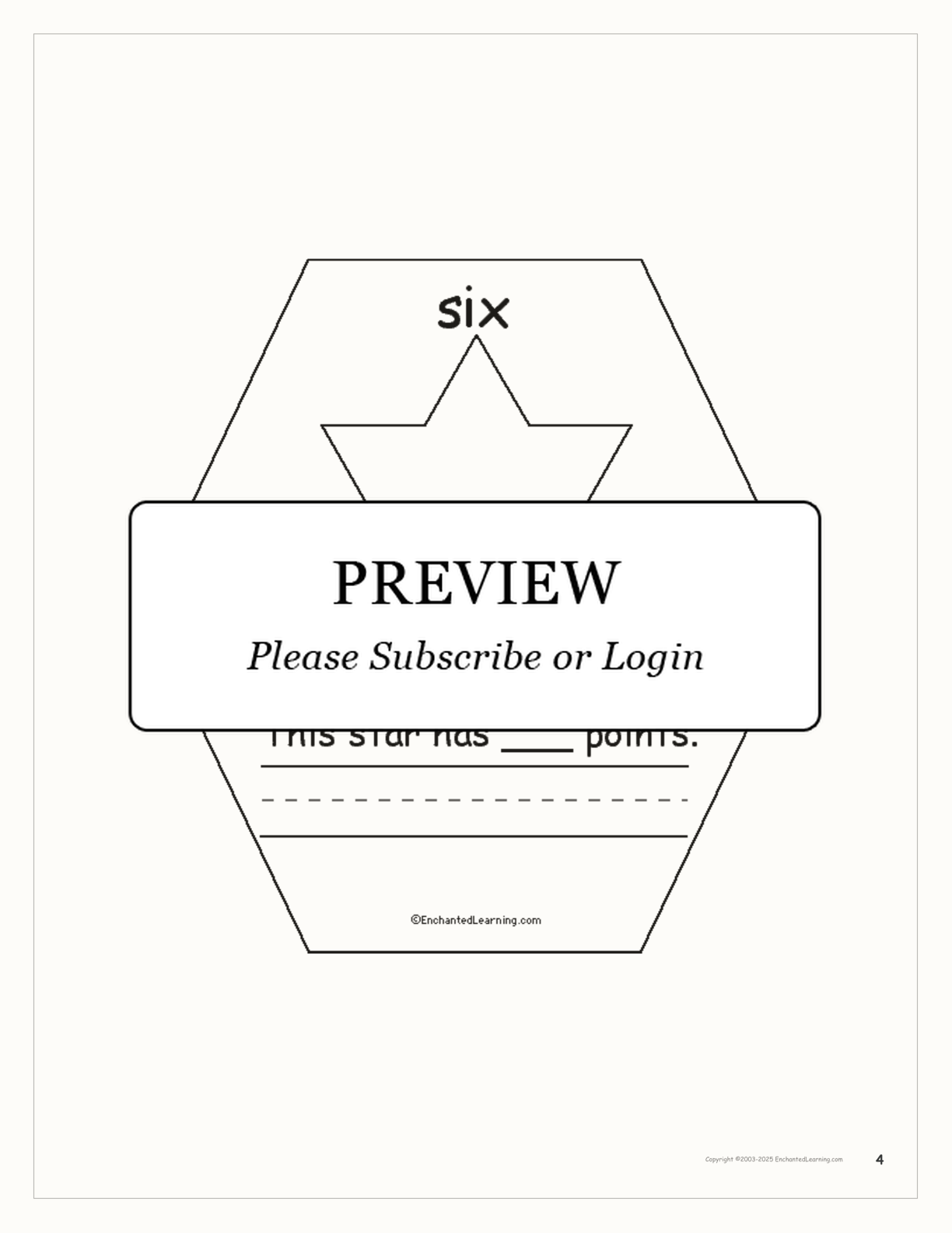 The Number Six Book interactive printout page 4