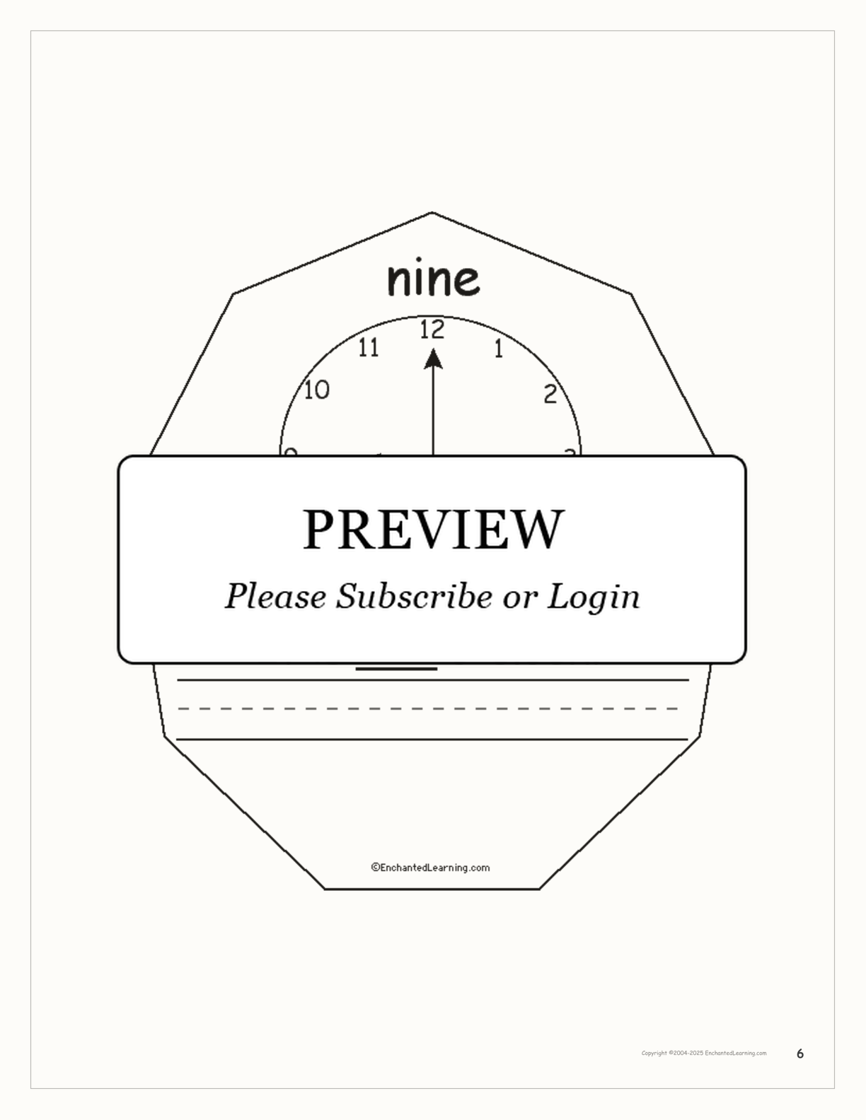 The Number Nine Book interactive printout page 6