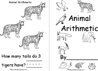 Search result: 'Animal Arithmetic Book with Pictures, A Printable Book: Cover, Tiger Tails'