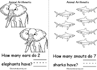 Search result: 'Animal Arithmetic Book with Pictures, A Printable Book: Elephant Ears, Shark Snouts'