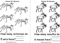 Search result: 'Animal Arithmetic Book with Pictures, A Printable Book: Ant Antennae, Moose Mouths'