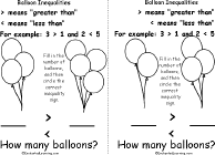 Search result: 'Balloon Inequalities Book, A Printable Book: 3 < 4, 2 < 3 Balloons'