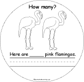 Search result: 'How Many Colorful Birds Book: Page 2 Pink Flamingos'