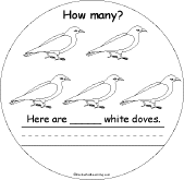 Search result: 'How Many Colorful Birds Book: Page 5 White Doves'