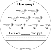 Search result: 'How Many Colorful Birds Book: Page 9 Blue Jays'