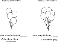 Search result: 'Counting Colorful Balloons Book, A Printable Book: 4 Black Balloons, 6 Gray Balloons'