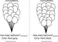 Search result: 'Counting Colorful Balloons Book, A Printable Book: 14 Gray Balloons, 21 Black Balloons'