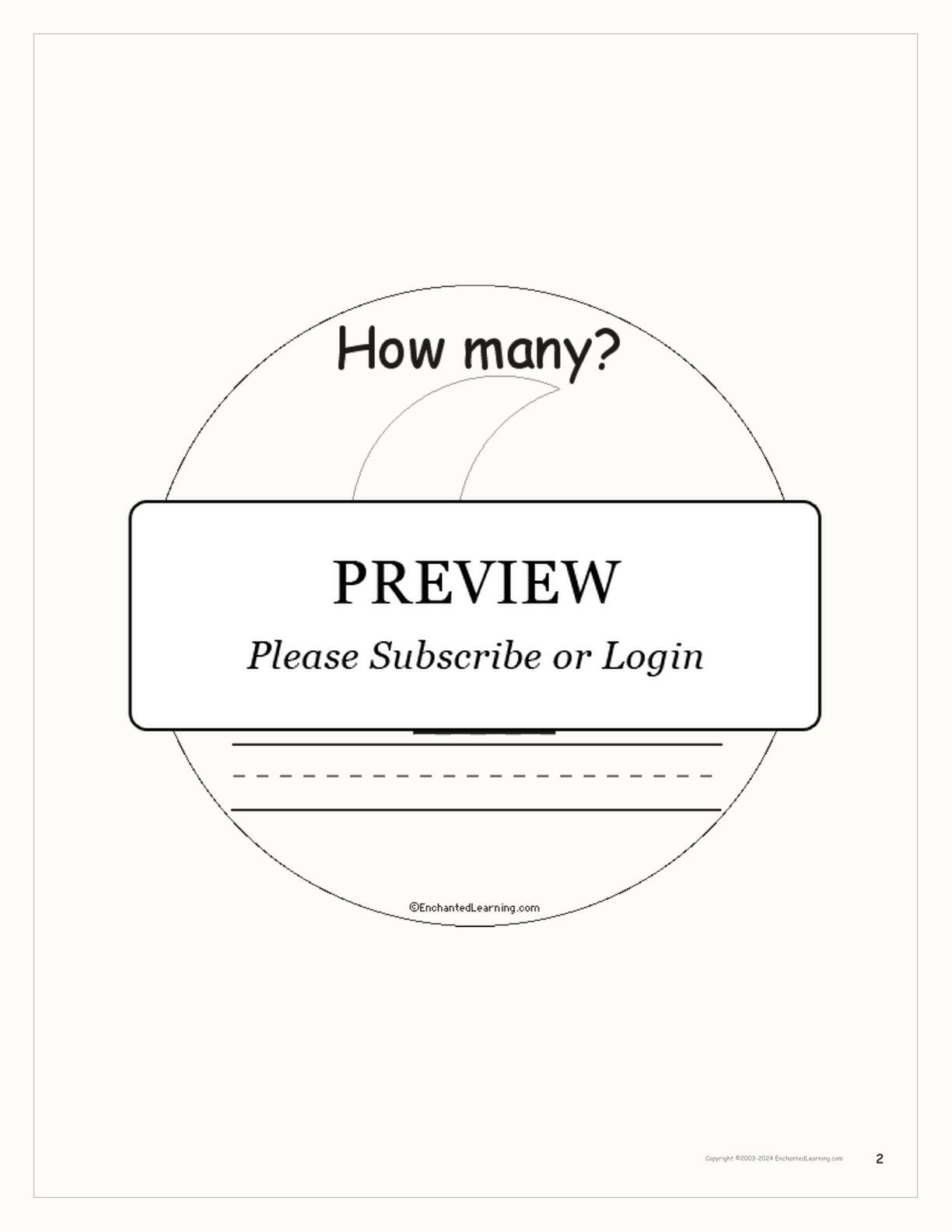 Fall — How Many? Printable Book interactive printout page 2
