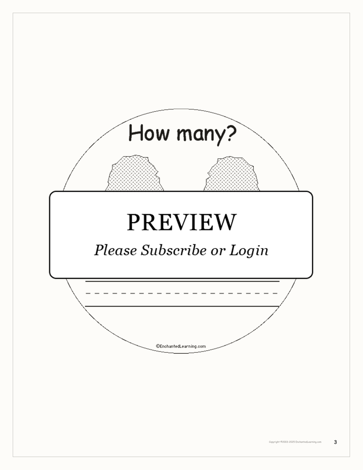 Fall — How Many? Printable Book interactive printout page 3