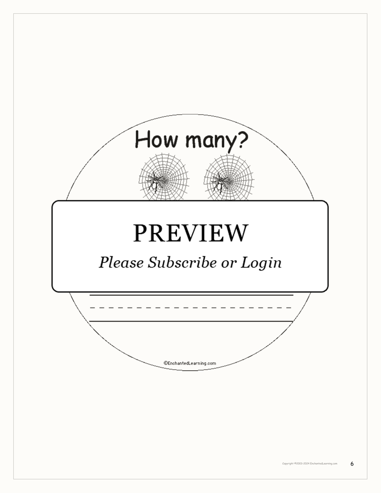 Fall — How Many? Printable Book interactive printout page 6