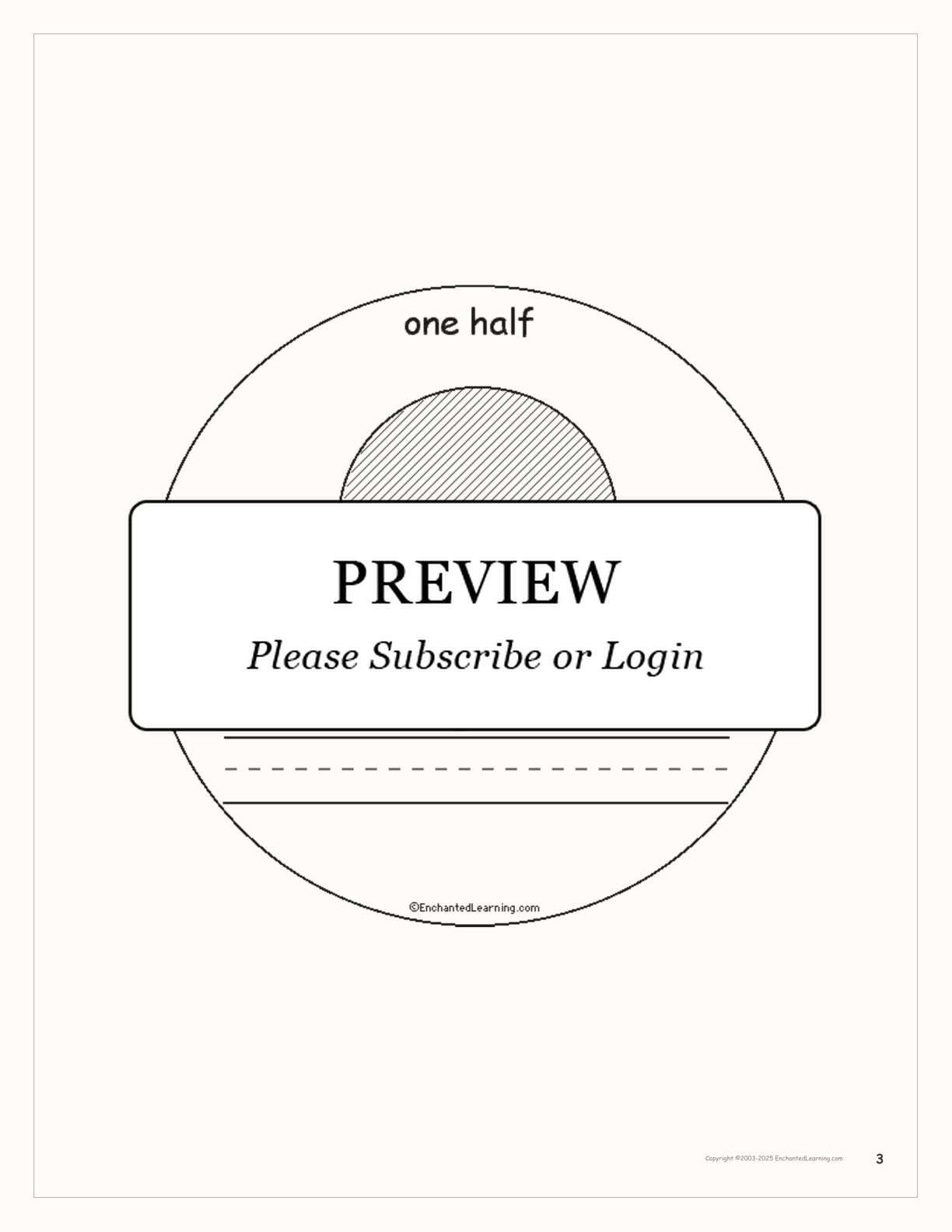 Fractions Book interactive printout page 3