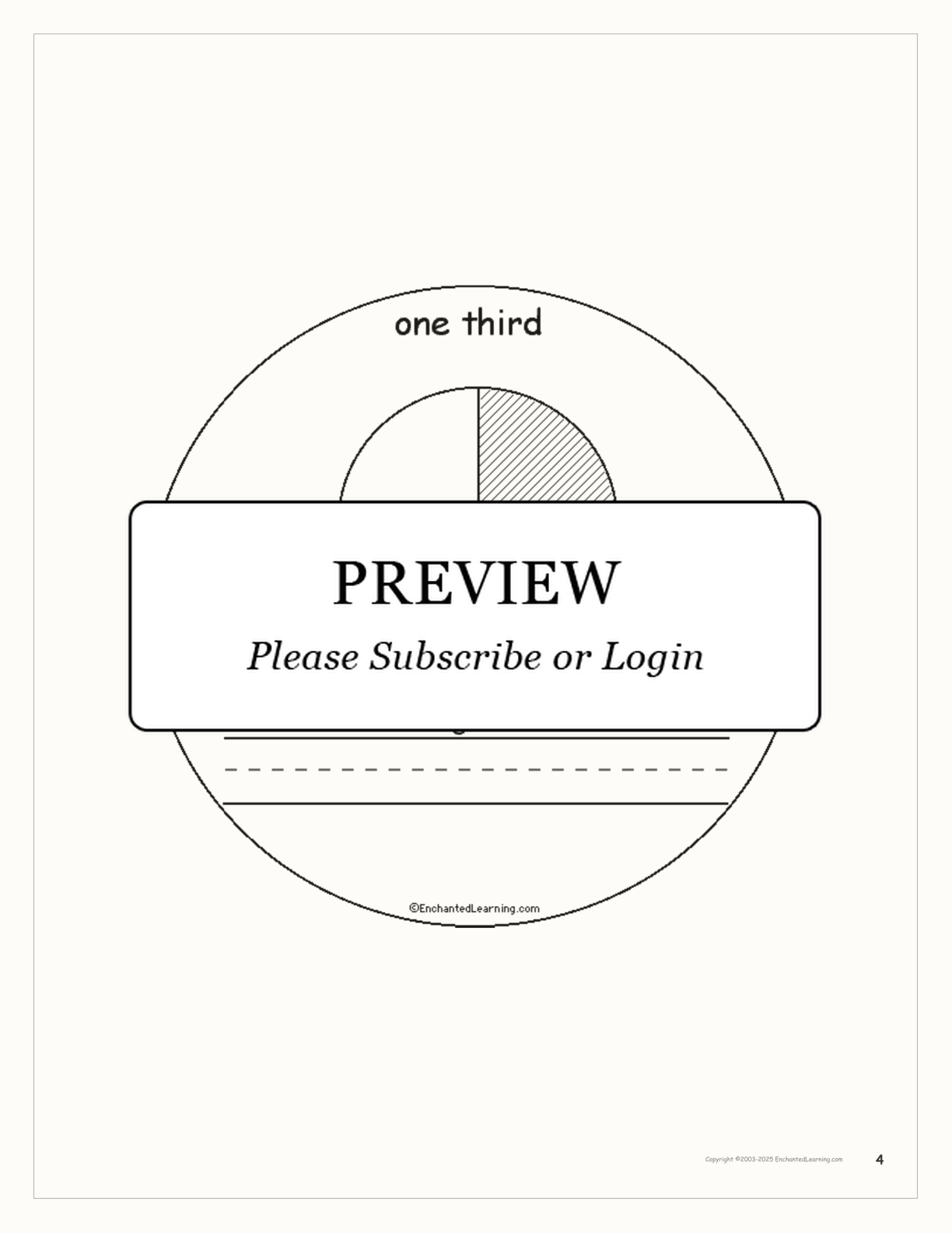 Fractions Book interactive printout page 4