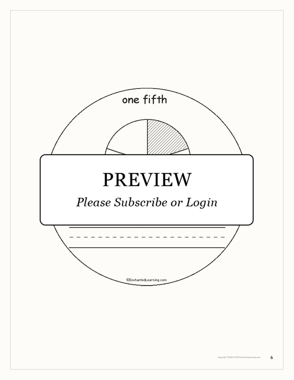 Fractions Book interactive printout page 6