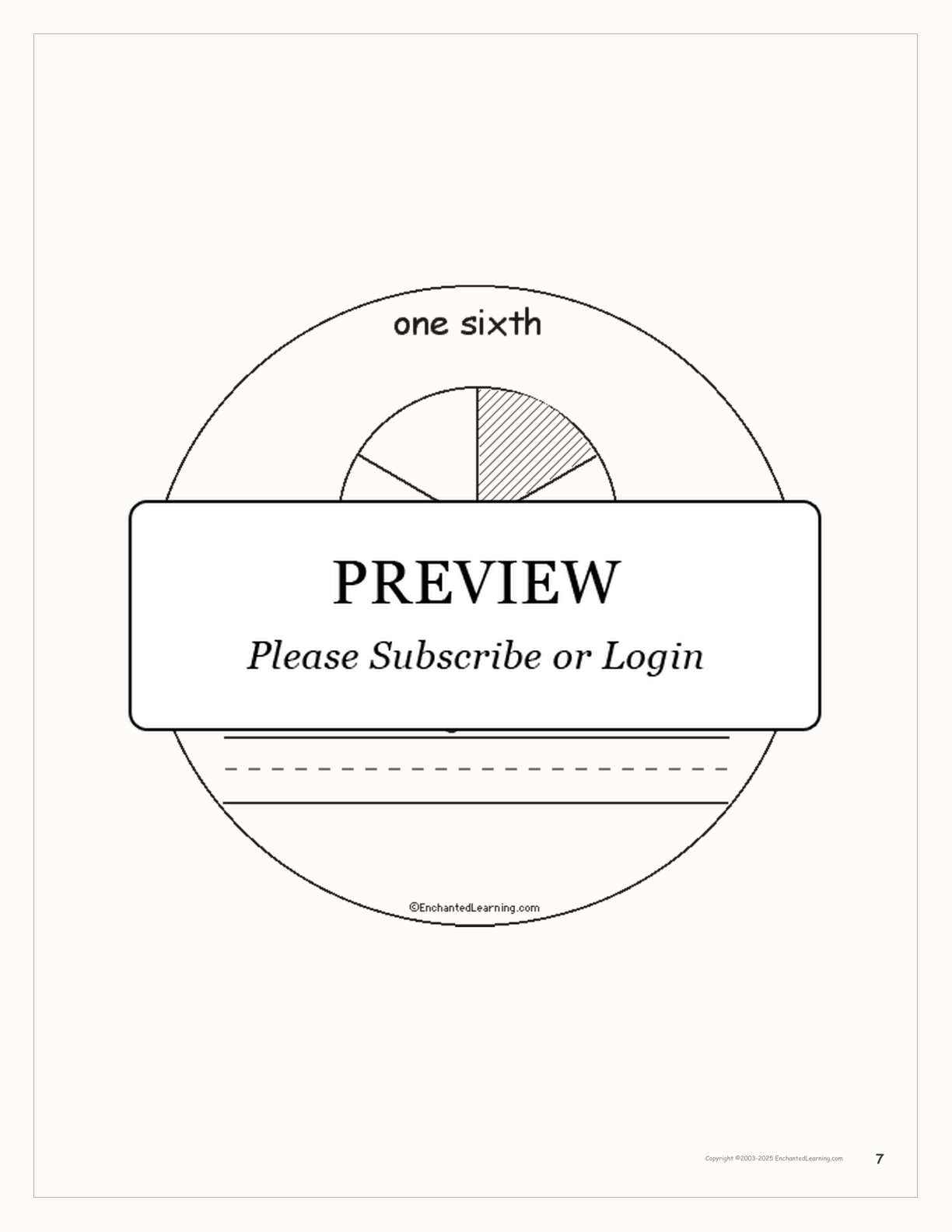 Fractions Book interactive printout page 7