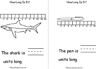 Search result: 'How Long is it?, A Printable Book: Shark, Pen'