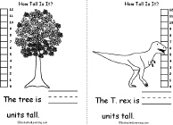 Search result: 'How Tall Is It?, A Printable Book: Tree, T. rex'