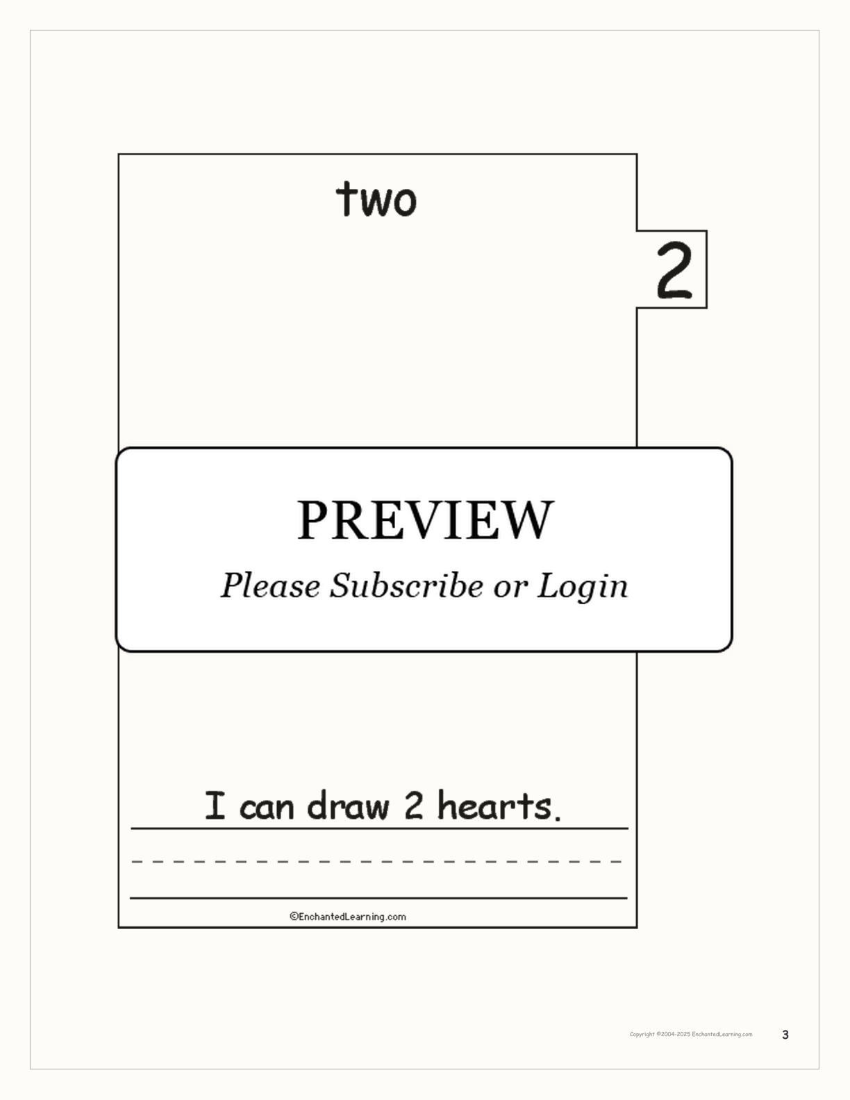 Numbers and Shapes Book interactive printout page 3