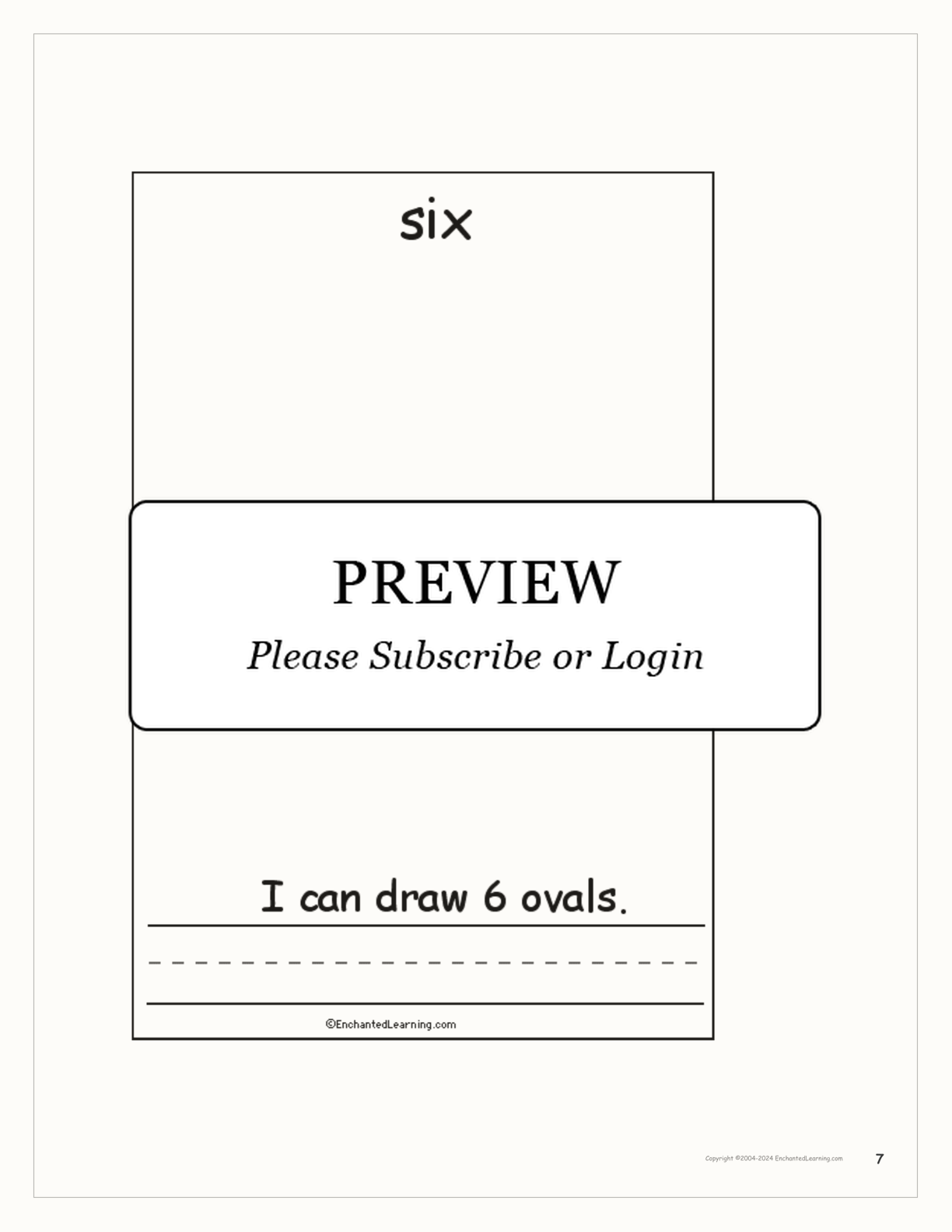 Numbers and Shapes Book interactive printout page 7